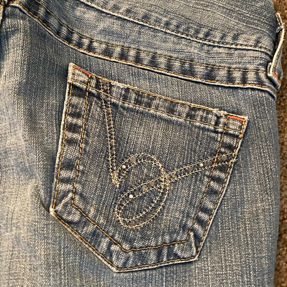 2000 💜Bebe bejeweled pockets - Bebe logo jeans Y2K Vibes - Picture 2 of 7